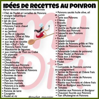 Memo cuisson du poivron