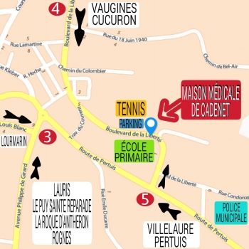 Plan d'accès Cadenet