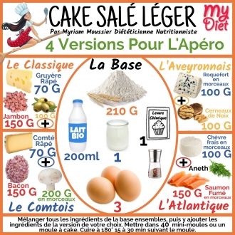 Cake salé léger