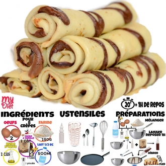 Crèpes zébrées au chocolat