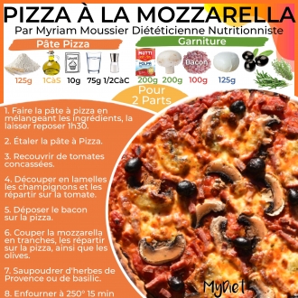 Pizza à la mozzarella