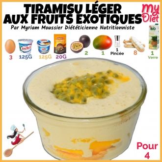 Tiramisu léger aux fruits exotiques