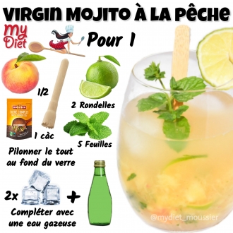 Virgin mojito à la pêche