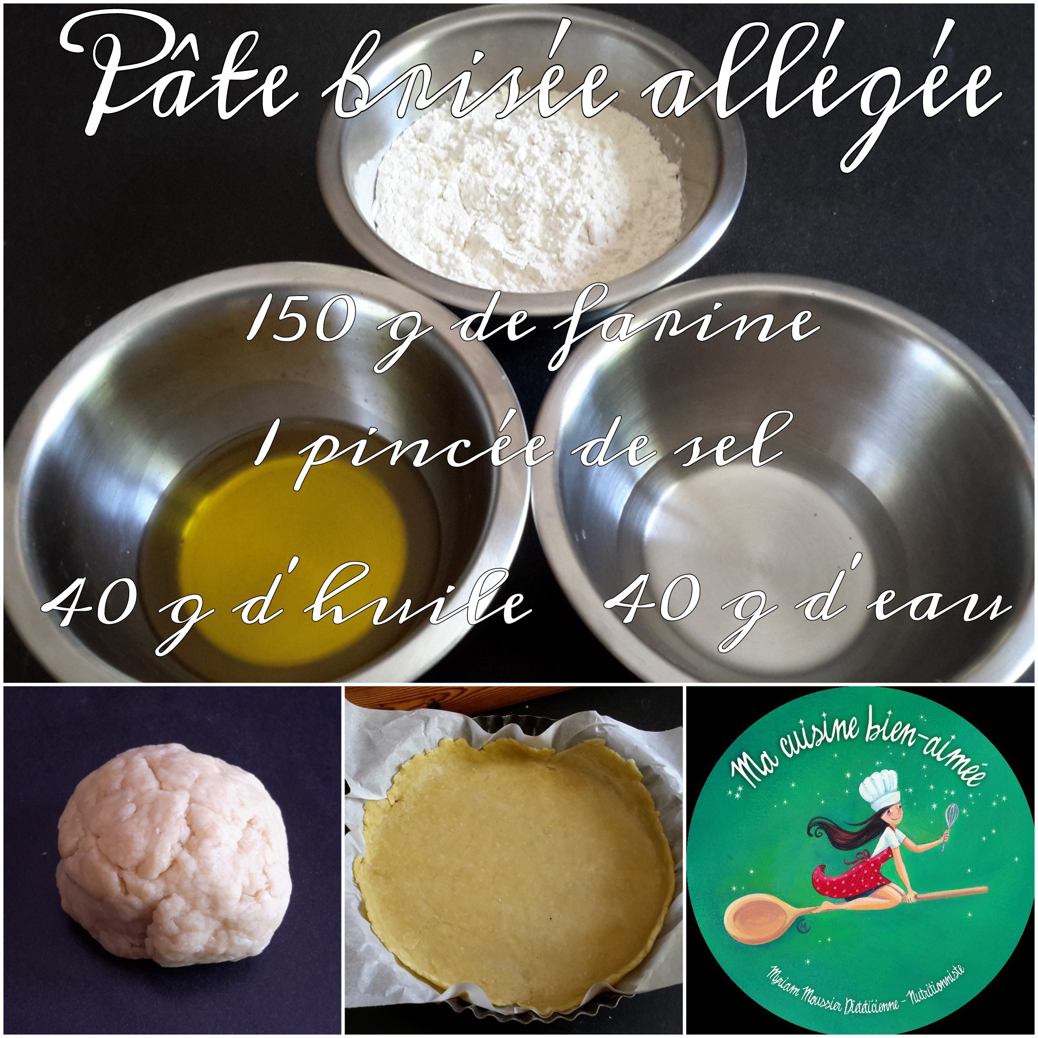 pâte brisée allégée Myriam Moussier Diététicienne Nutritionniste